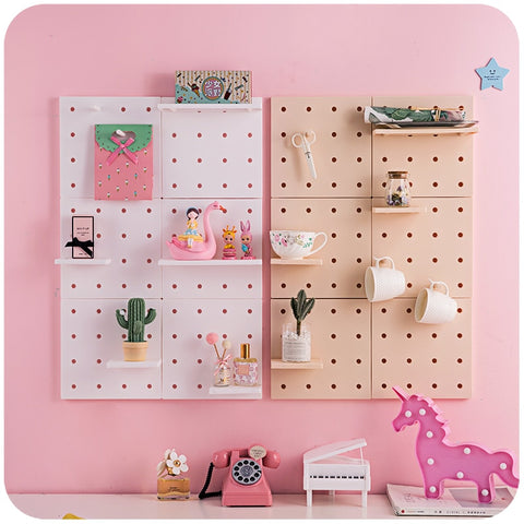 Creative Punch Free Floating Shelves For Wall, 2 Cute Figure, Wall