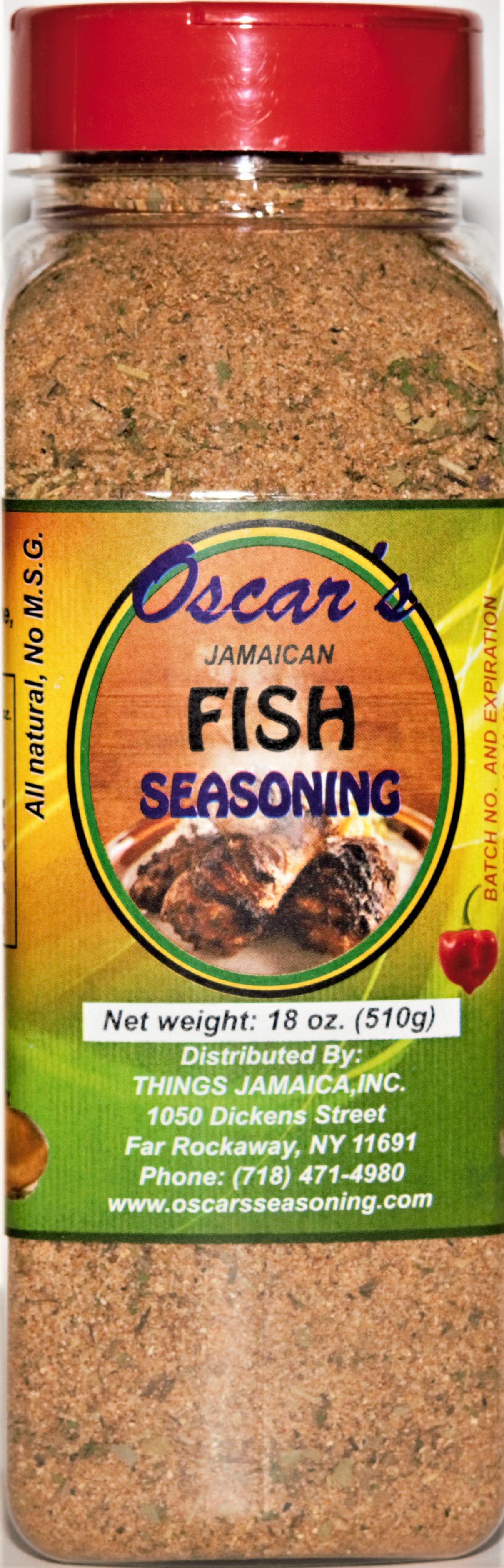 Fish Seasoning 18 oz  Oscar's seasoning, Things Jamaica, Inc.