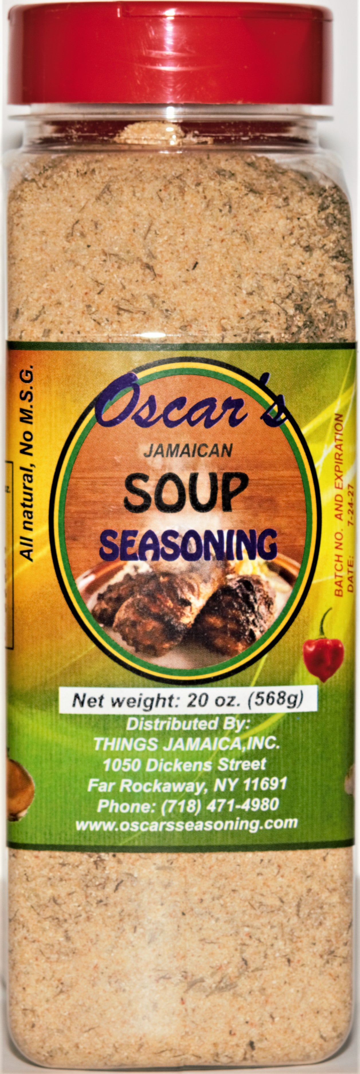 Soup Seasoning 20 oz  Oscar's seasoning, Things Jamaica, Inc.