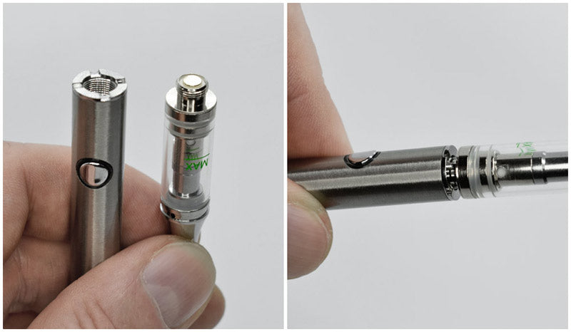 Vape battery and cartridge 510 thread - assembly