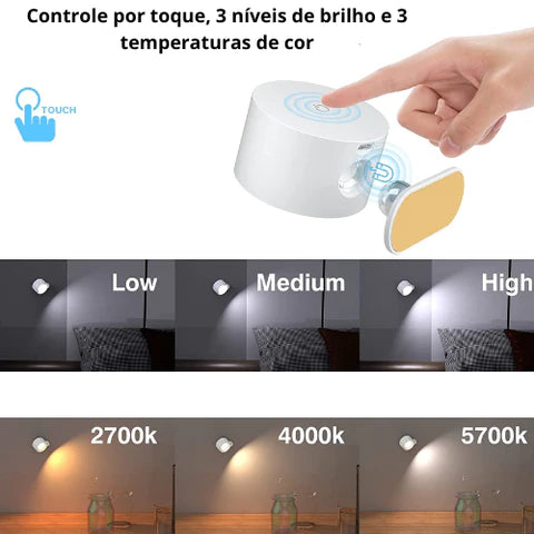 LED, Luminaria de Parede Recarregável