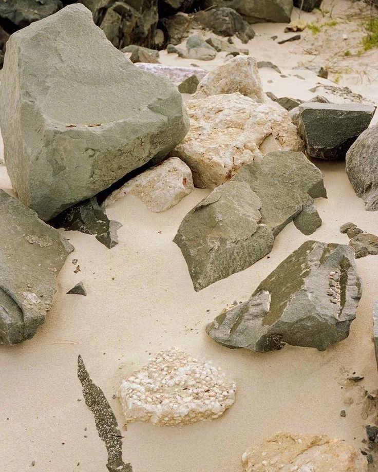 The elements, earth rocks and sand