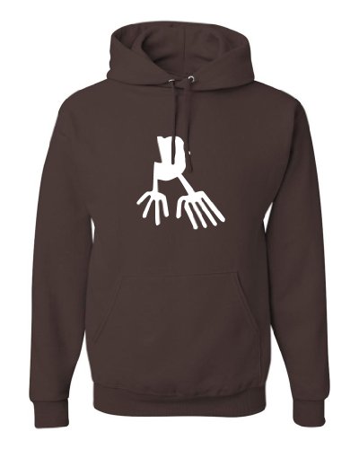 ShirtLoco Men's Nazca Lines Manos Peruvian Glyph Hoodie Sweatshirt