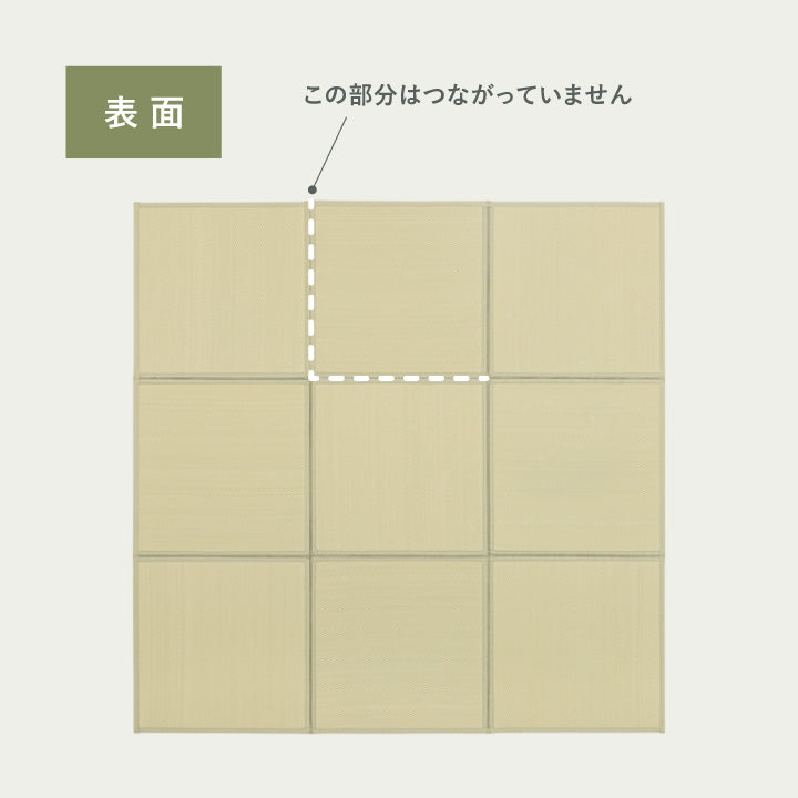 畳める 隙間のない置き畳 綾模様 表面