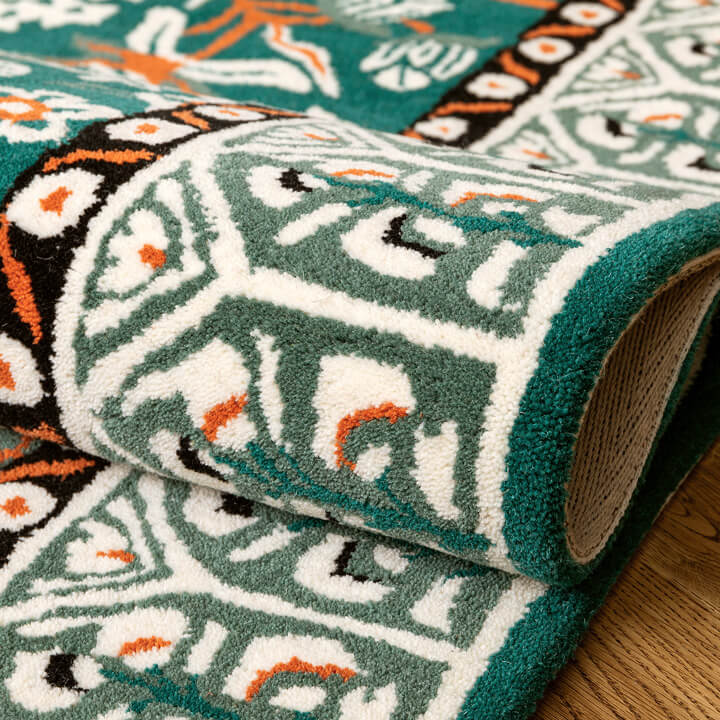 ウール ハンドタフテッドラグ ポタリー ラグマット 絨毯 – 萩原製造所