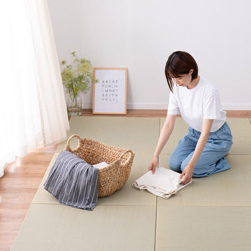 日本製 い草 置き畳 家事イメージ