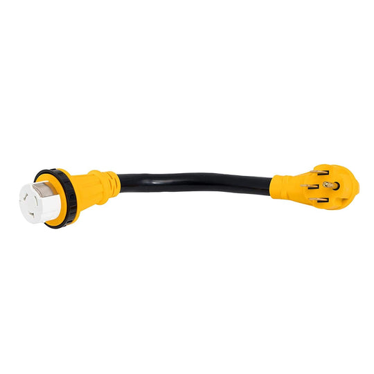 50ft RV Extension Cord 50 AMP (14-50P/SS2-50R) with 4-Prong Male and Grip Handle, Female with Twist-Lock Connector - 6/3 AWG + 8/1 AWG 125/250 Volt STW ETL Listed - by LifeSupplyUSA Image 1