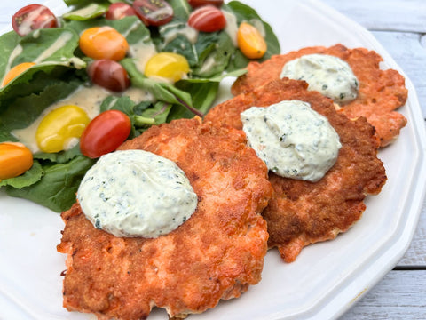 Salmon Burgers with Spoonings