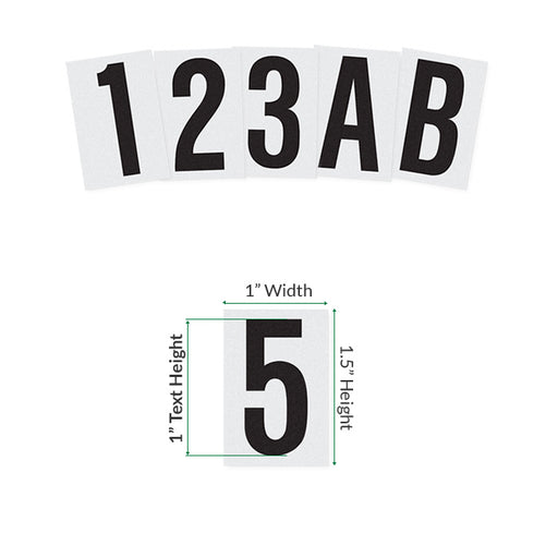 Adhesive Mailbox Plate White Black Text - Engraved in France