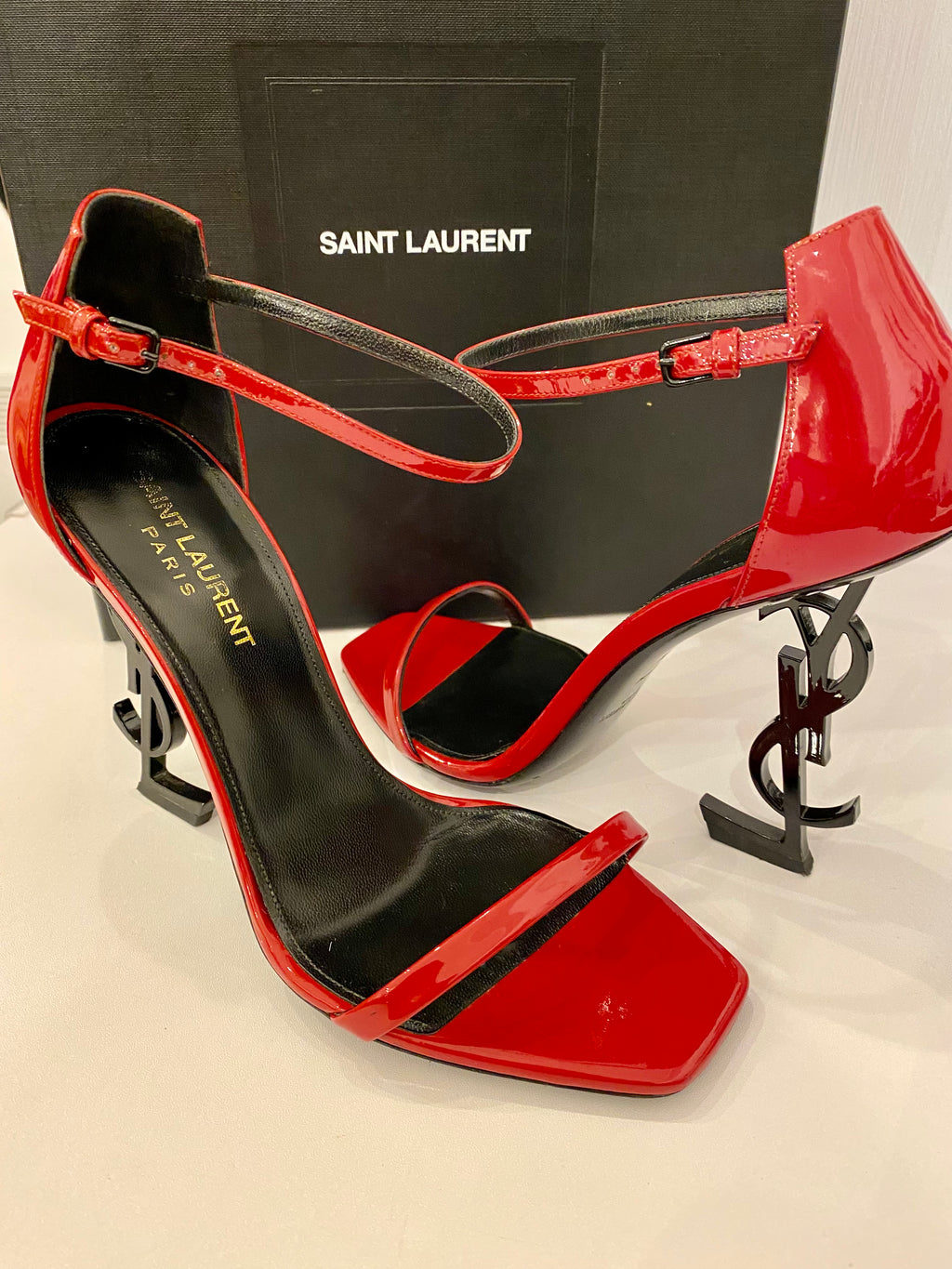 Yves Saint Laurent Opyum Patent Sandals In Red Leather UK 4 1/2 – Twice  Loved Ltd