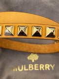 Mulberry Tan Leather and Gold Studded Bracelet