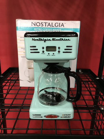 Nostalgia 12 Cup Retro Coffee Maker in Red