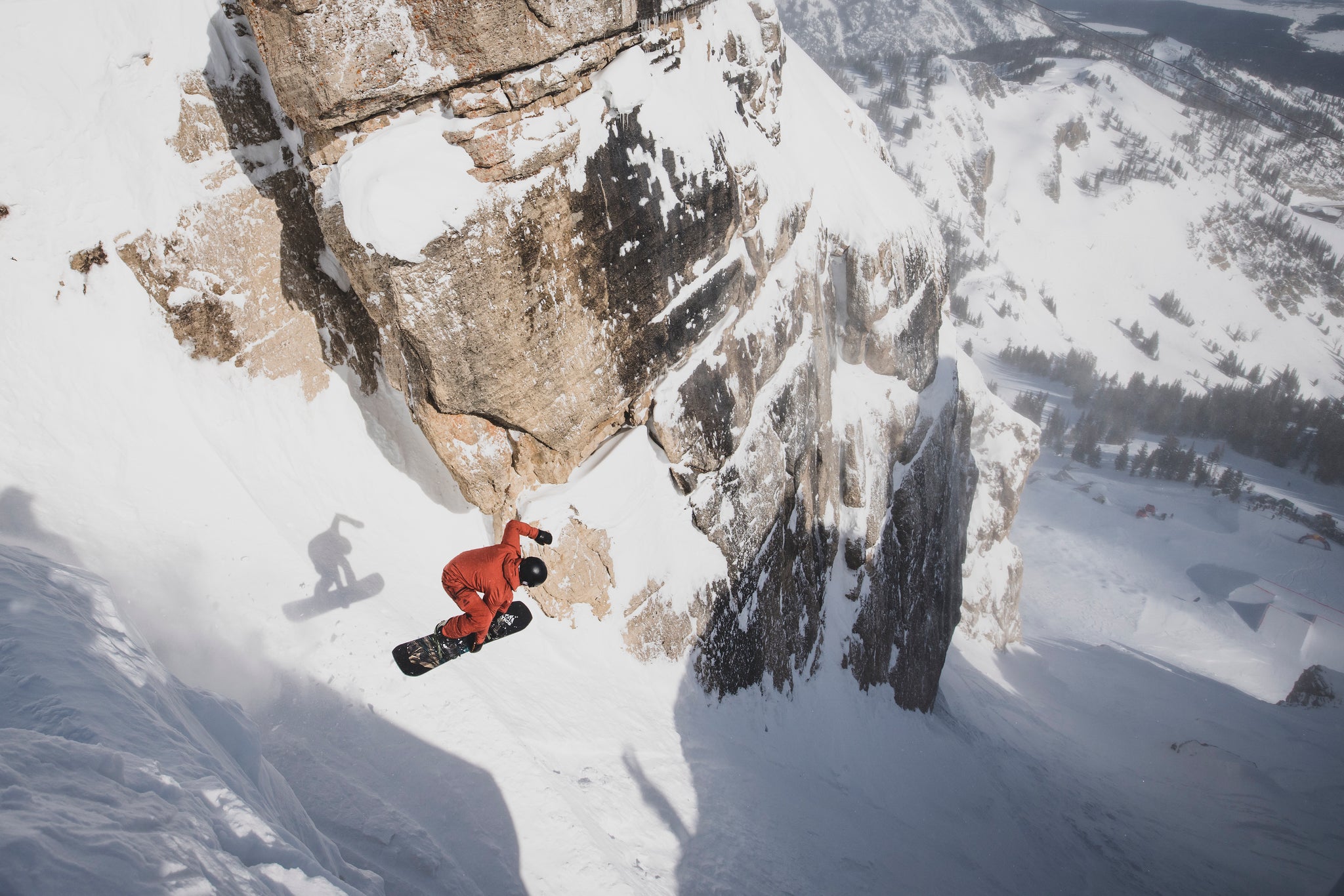 Marissa Krawczak airing into Corbet's // p: Amy Jimmerson/Jackson Hole Mountain Resort/Red Bull Content Pool