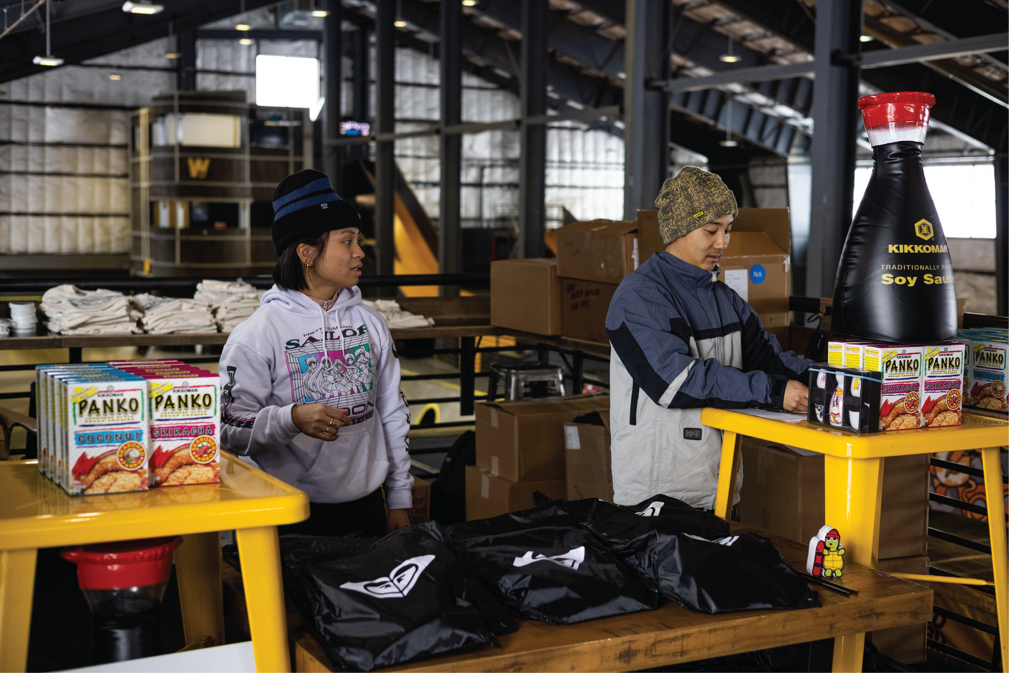 Nirvana and AK giving out goodies to everyone - Photo Mike Yoshida