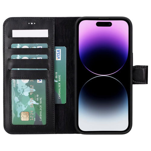 classic high quality leather wallet card slot case For iPhone 11 12 13 14  15 Pro Max XR XS Max 6 7 8 Plus