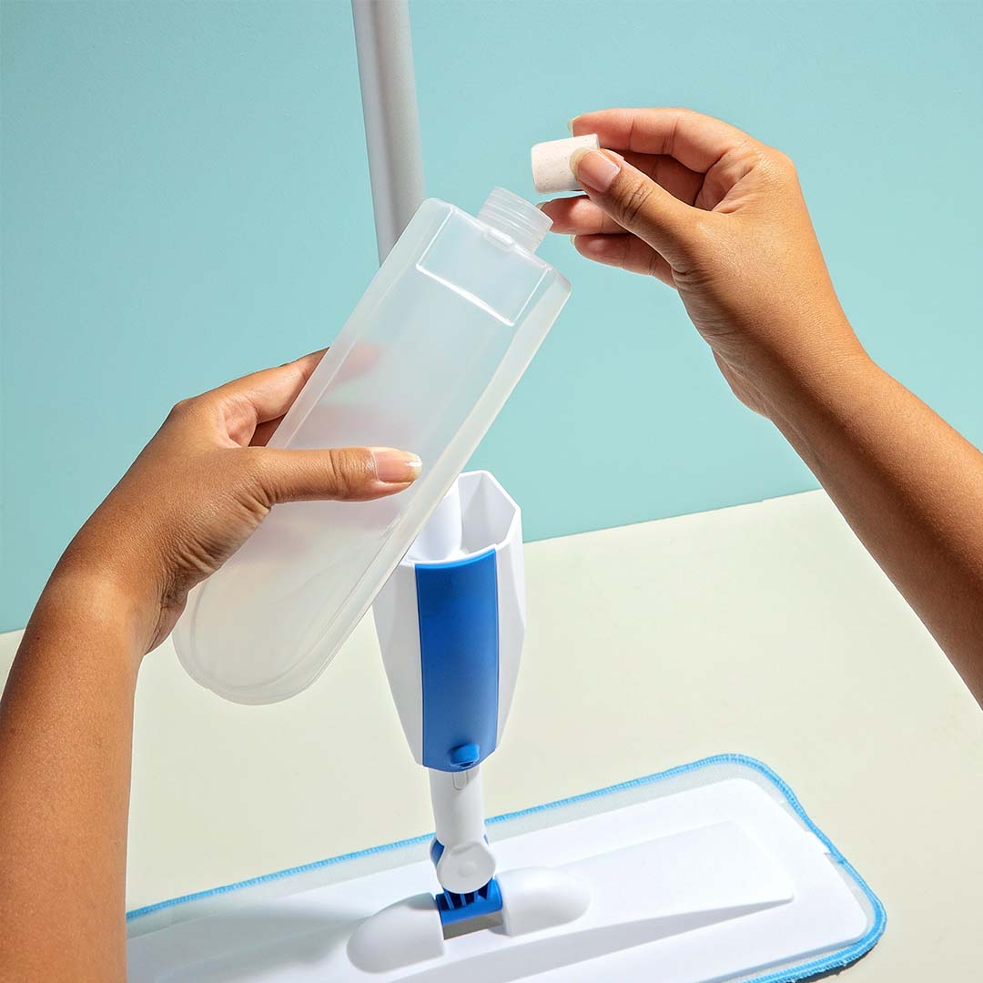 Tirtyl Universal Cleaner is compatible with any spray mop