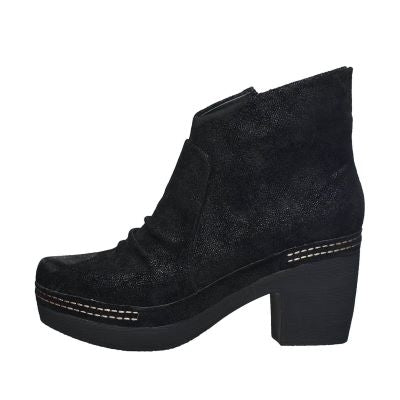 black booties wedge heel