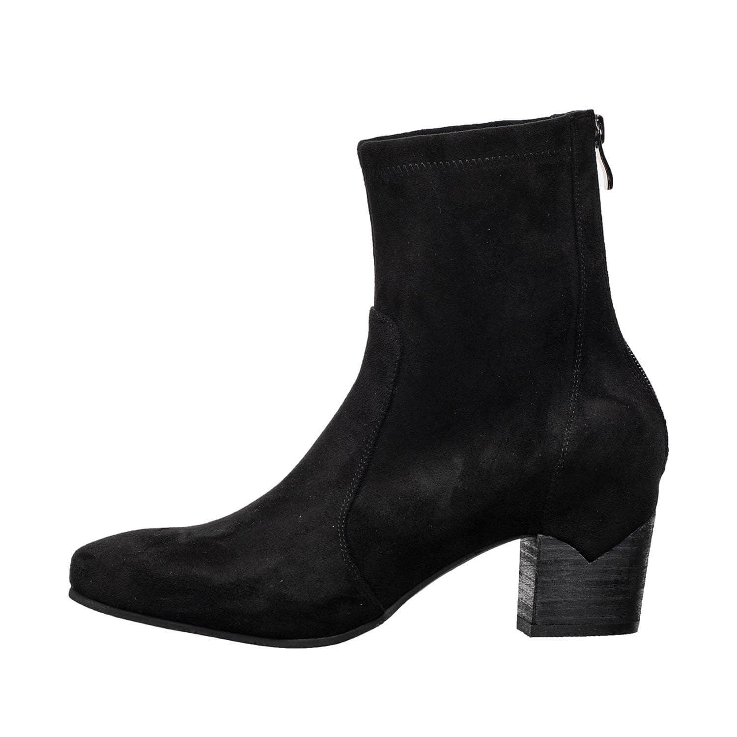 black suede wedge heel shoes