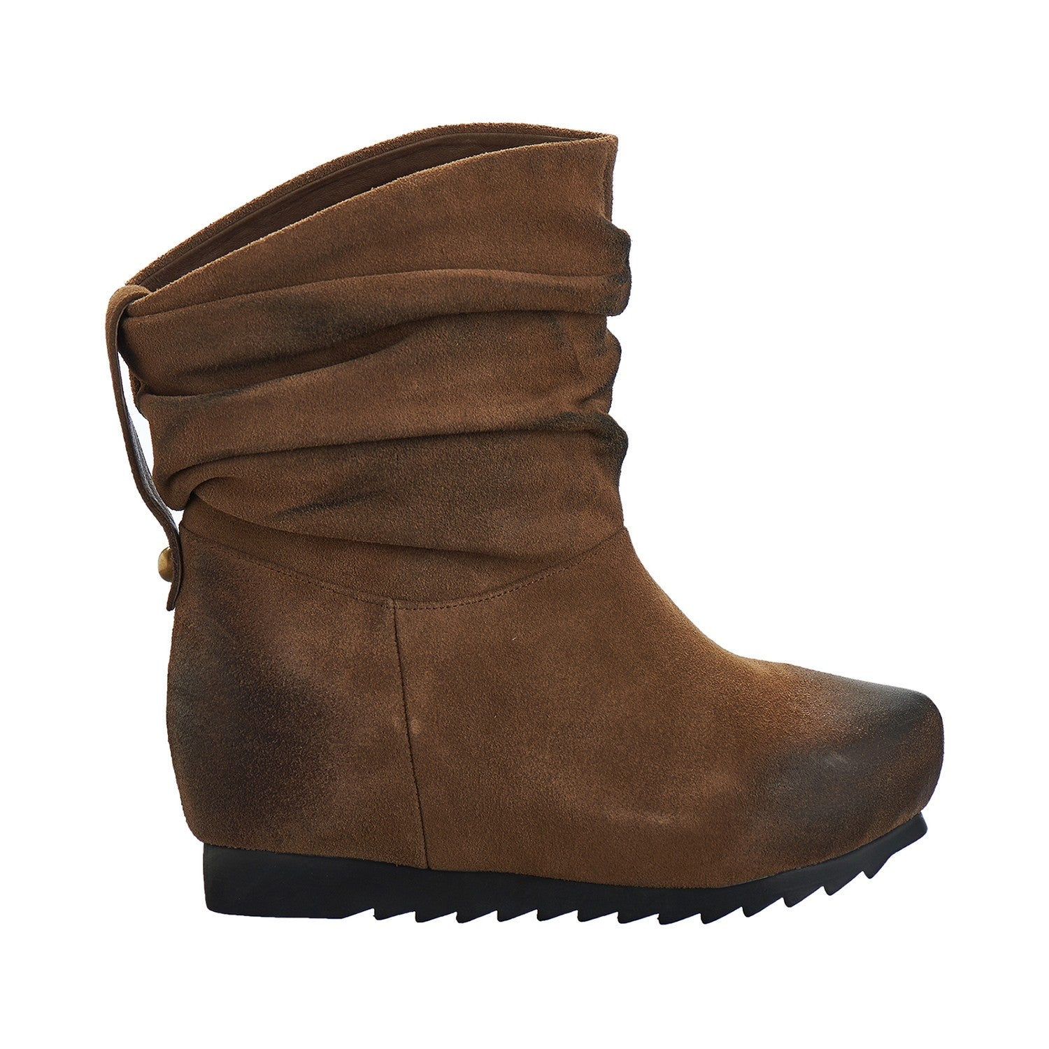 brown mid calf boots flat