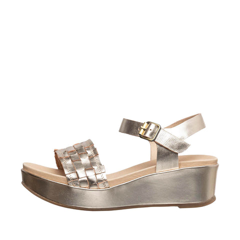 Low heel cork wedge sandals