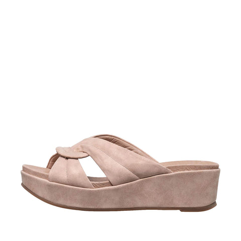 Soft leather wedge sandals