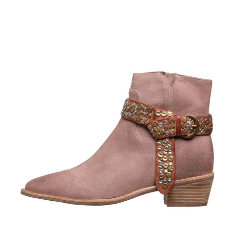 spring low heel suede boots