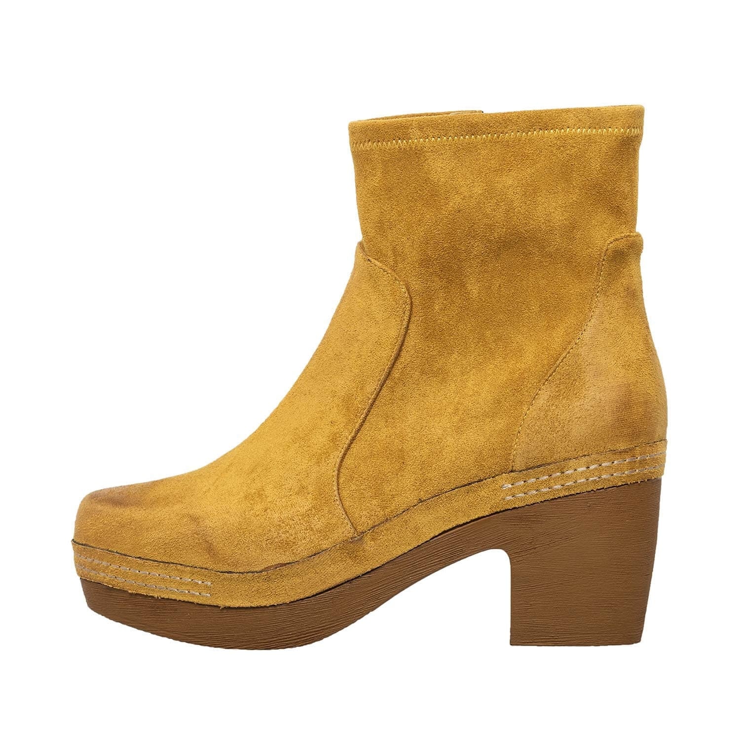 suede wedge booties