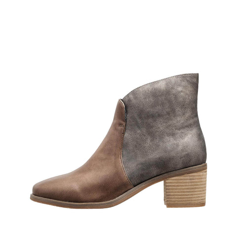 Taupe Side Slit Booties