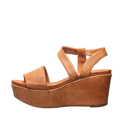 Thong wedge sandals with ankle strap