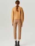 Adoring Heart Tangerine Knit Turtleneck Wool Sweater