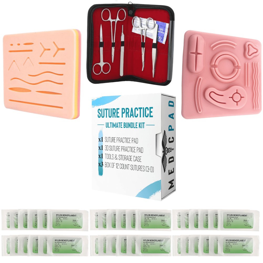 Suture Practice Kit With Tools & Storage Case – MedicPad