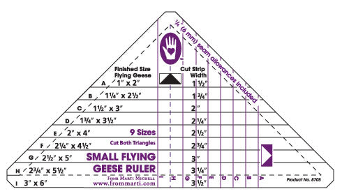 SMALL FLYING GEESE RULER 8705