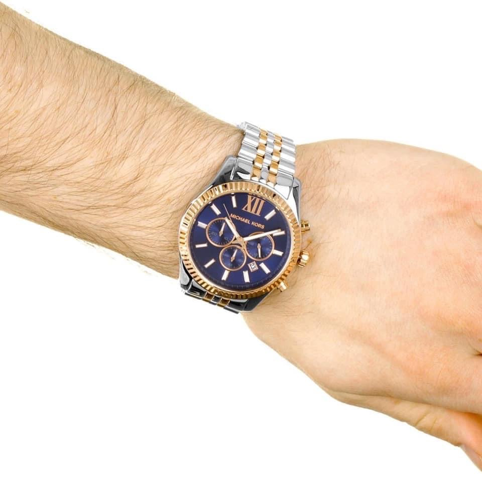 michael kors two tone navy chronograph