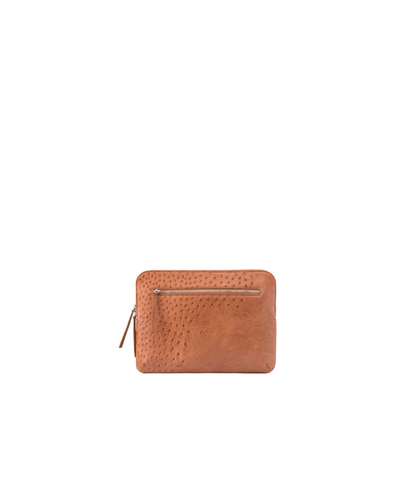 Small Zip Around Clutch | Cognac