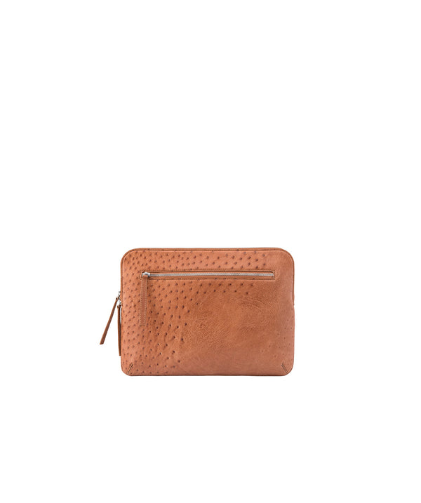 Medium Zip Around Clutch | Cognac