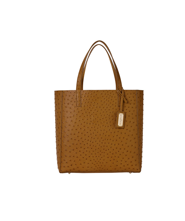 Antique Saddle Ostrich | Classic 'Ntombi' Tote