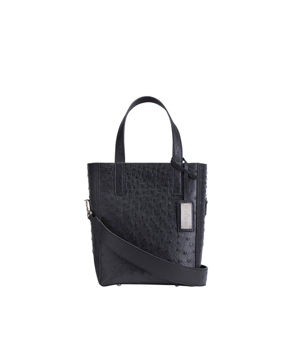 Black Ostrich | Mini Crossbody 'Ntombi' Tote