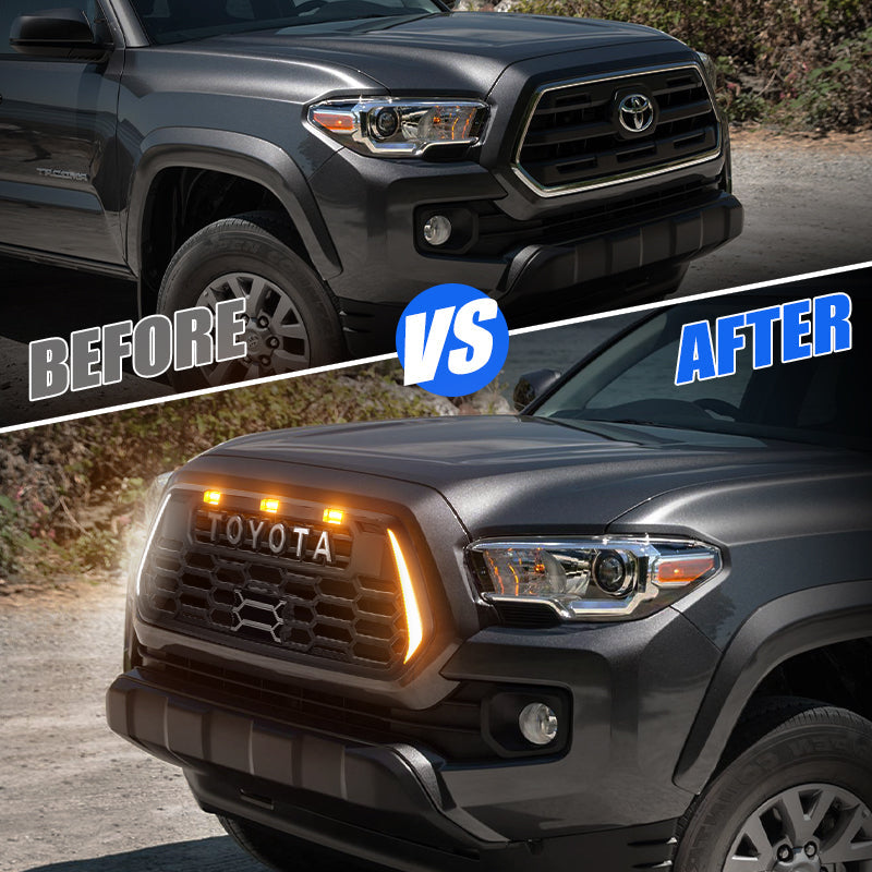 toyota trd pro grille tacoma with running lights