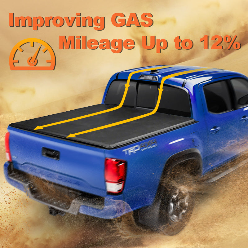 6FT Soft Roll Up Truck Bed Cover For Toyota Tacoma