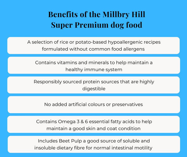 Benefits of the Millbry Hill Super Premium Dog Food