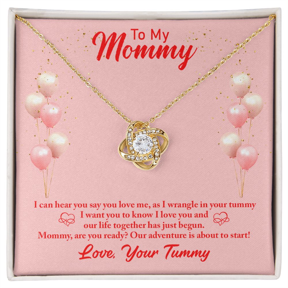 To My Mommy Love Your Tummy Love Knot Necklace | The Love Knot Shop