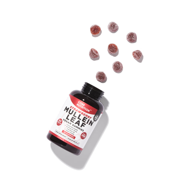 Flatlay image of Core Nutrition Mullein gummies