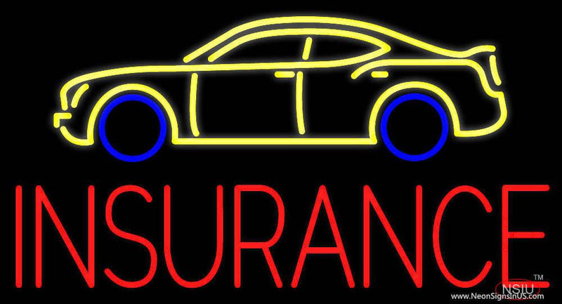 Auto Insurance Real Neon Glass Tube Neon Sign