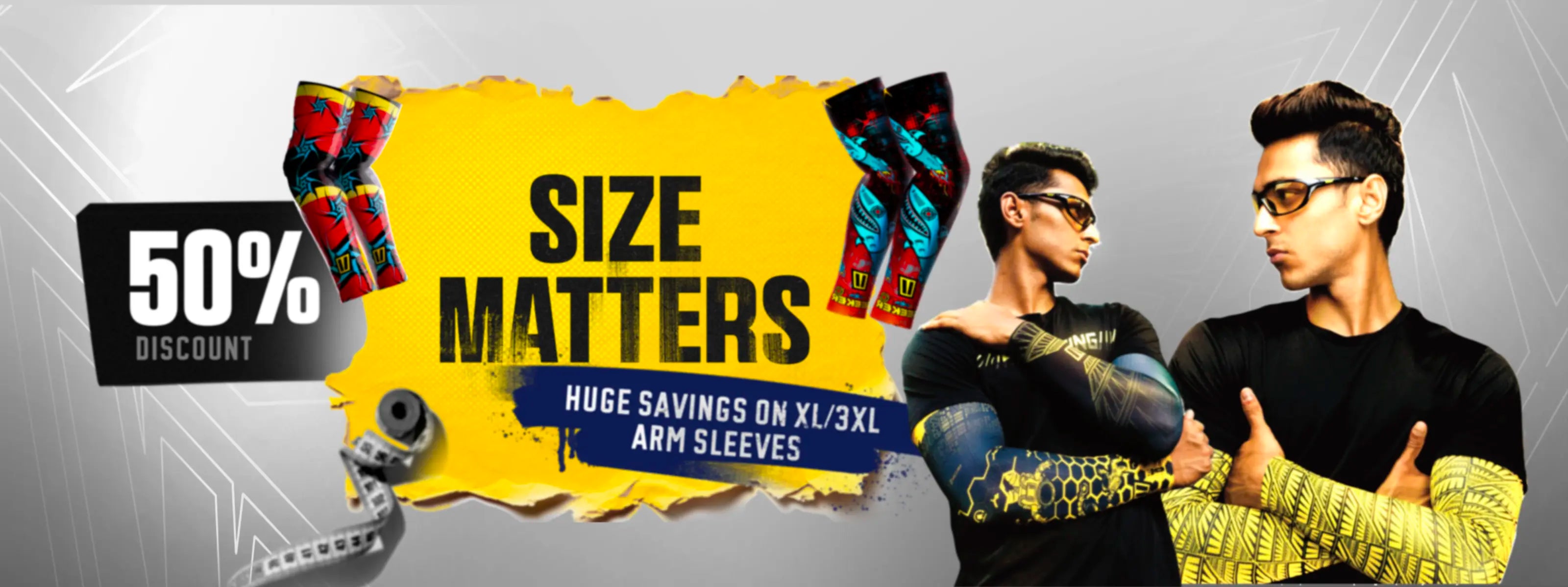 Arm Sleeves Large Size Discount Banner - Mobile