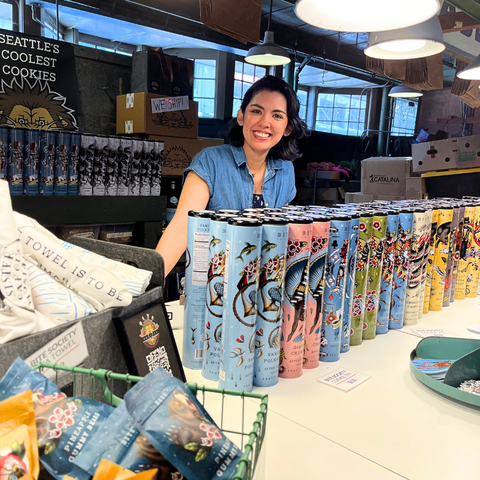 Jess at our Bite Society booth at Pike Place Market