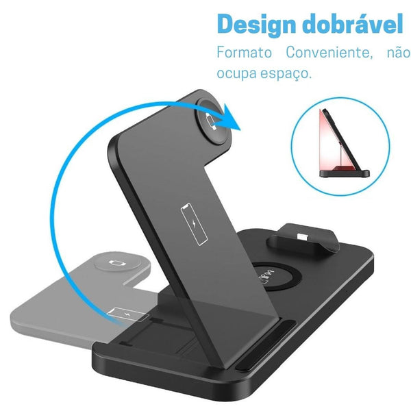 Carregador Por Indução iPhone design dobrável para melhor comodidade