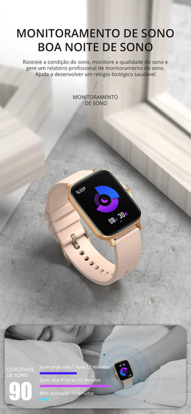 Smartwatch Feminino P8 Plus monitoramento do sono