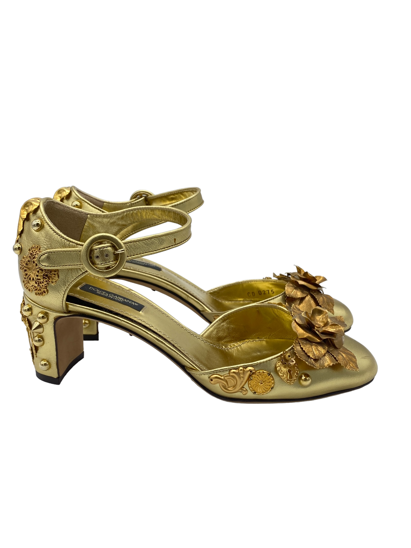 Dolce & Gabbana Gold Metal Heels – Bella Ling