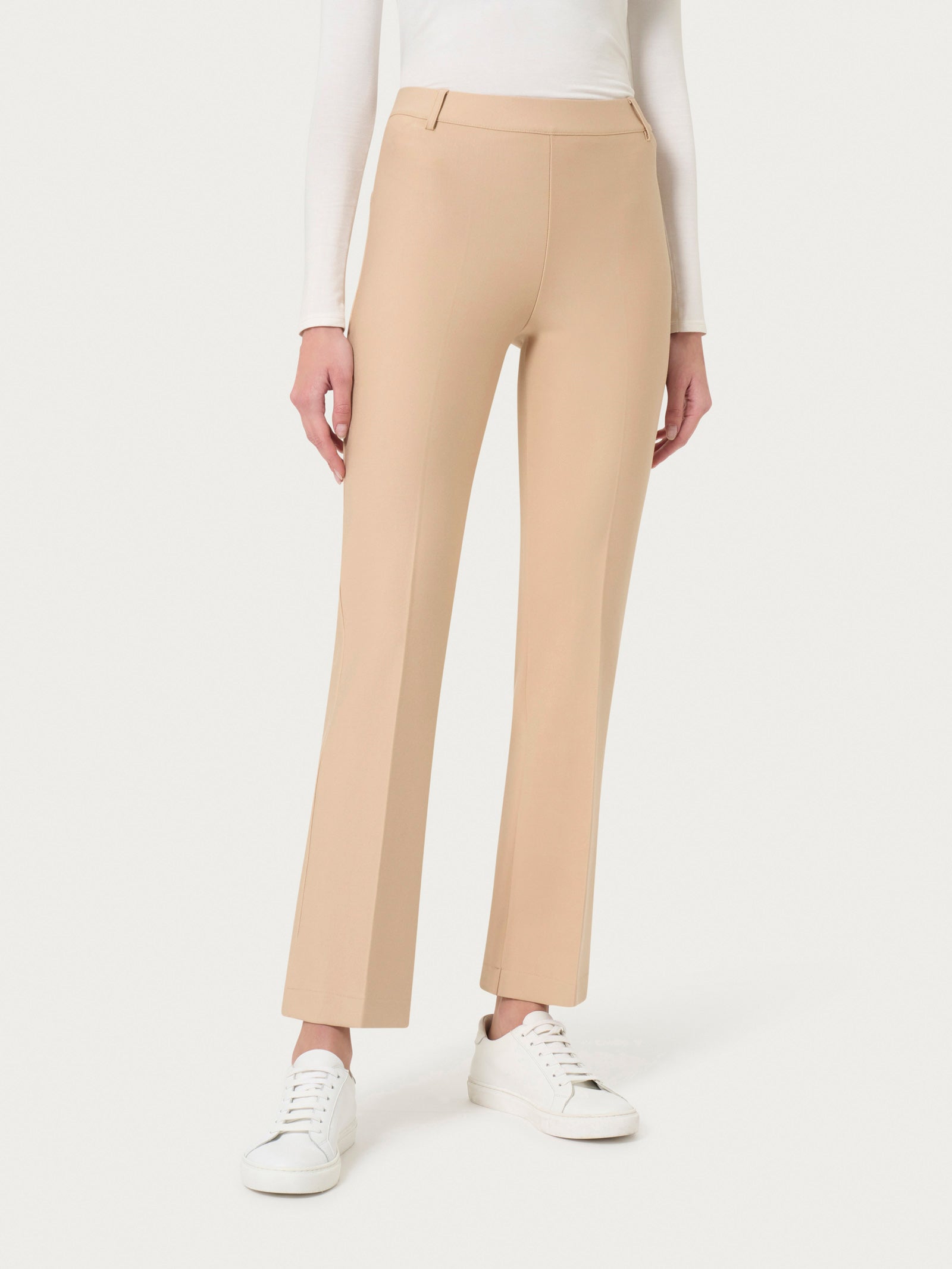 Pantalone flare alla caviglia in Compact - Irish Cream - Ragno product image