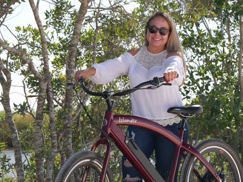 Diana riding the Islander